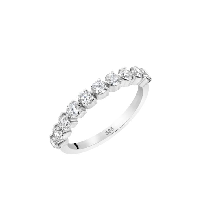 Δαχτυλίδι Σειρέ με Lab Grown Διαμάντια Λευκόχρυσος Κ14 SKU-83280