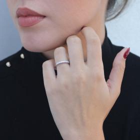 Δαχτυλίδι Σειρέ με Lab Grown Diamonds σε Λευκόχρυσο K18 SKU-83461