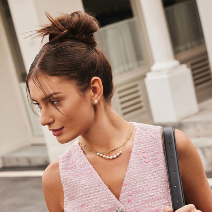 Γυναικεία Σκουλαρίκια Ania Haie Ασήμι 925° με Ζιργκόν και Πέρλα SKU-83135