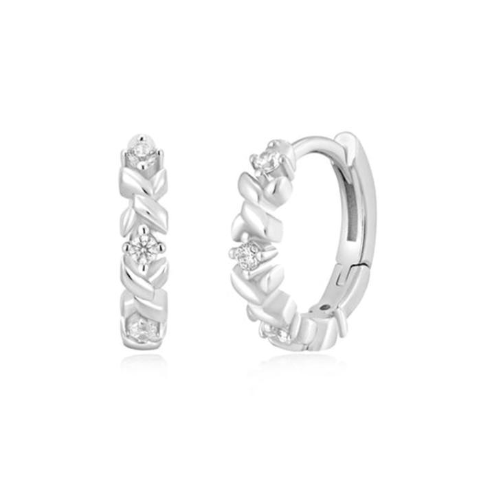 Γυναικεία Σκουλαρίκια Ania Haie Ασήμι 925° με Λευκά Ζιργκόν SKU-83146