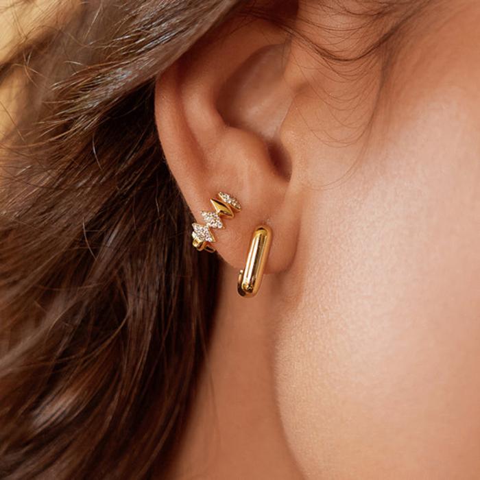 Γυναικεία Σκουλαρίκια Anie Haie Ασήμι 925° με Λευκά Ζιργκόν SKU-83150