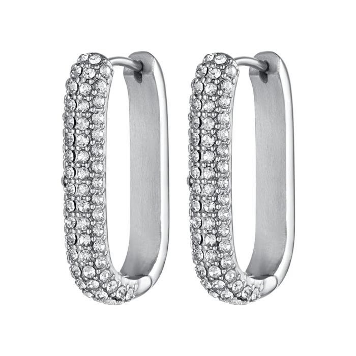 Σκουλαρίκια Luca Barra από Ανοξείδωτο Ατσάλι & Ζιργκόν SKU-83872