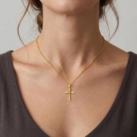 Σταυρός με Διαμάντι Χρυσό K14 SKU-83293