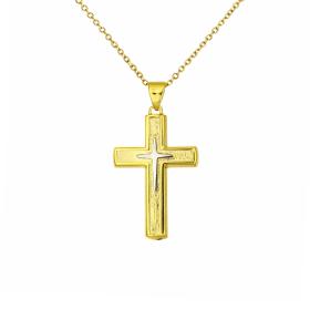 Σταυρός Λευκόχρυσος & Χρυσός Κ9 SKU-83859