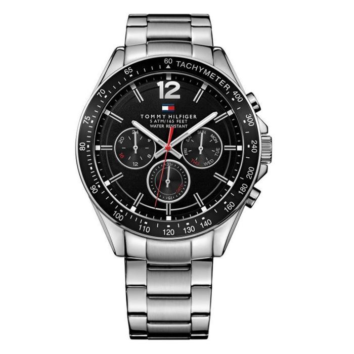 Ανδρικό Ρολόι TOMMY HILFIGER Luke με Μαύρο Καντράν SKU-83357