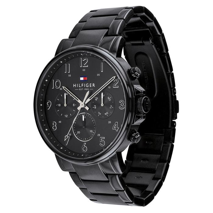 Ανδρικό Ρολόι TOMMY HILFIGER Daniel με Μαύρο Καντράν SKU-83358
