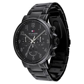 Ανδρικό Ρολόι TOMMY HILFIGER Daniel με Μαύρο Καντράν SKU-83358