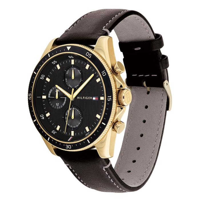 Ανδρικό Ρολόι TOMMY HILFIGER Parker με Μαύρο Καντράν SKU-83359