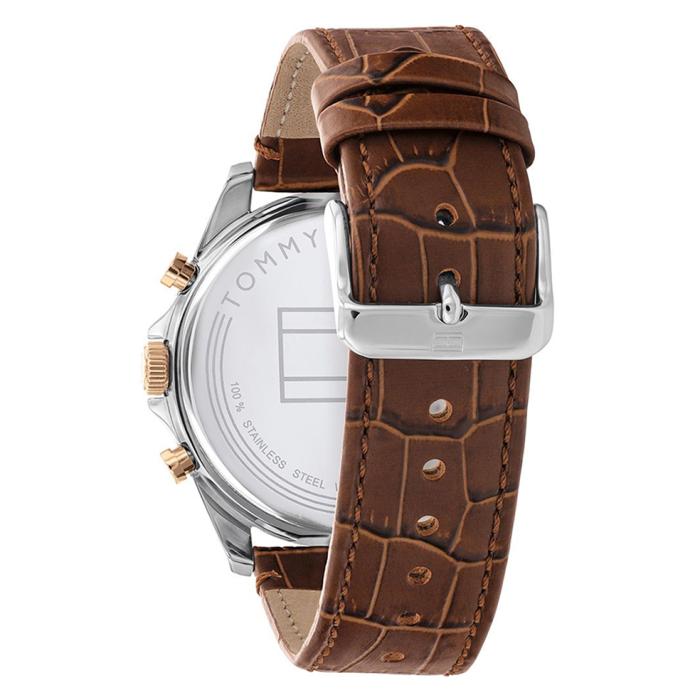 Ανδρικό Ρολόι TOMMY HILFIGER Baker με Λευκό Καντράν SKU-83360