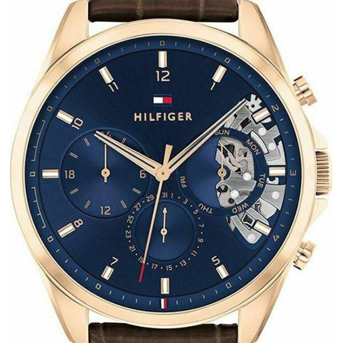Ανδρικό Ρολόι TOMMY HILFIGER Baker με Καφέ Δερμάτινο Λουράκι SKU-83362
