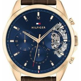 Ανδρικό Ρολόι TOMMY HILFIGER Baker με Καφέ Δερμάτινο Λουράκι SKU-83362