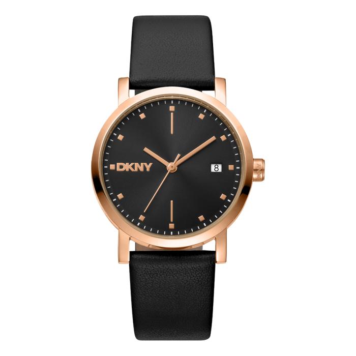 Γυναικείο Ρολόι DKNY Soho Midi με Μαύρο Δερμάτινο Λουράκι SKU-83052