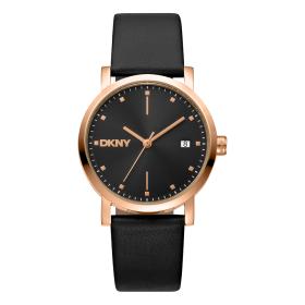 Γυναικείο Ρολόι DKNY Soho Midi με Μαύρο Δερμάτινο Λουράκι SKU-83052