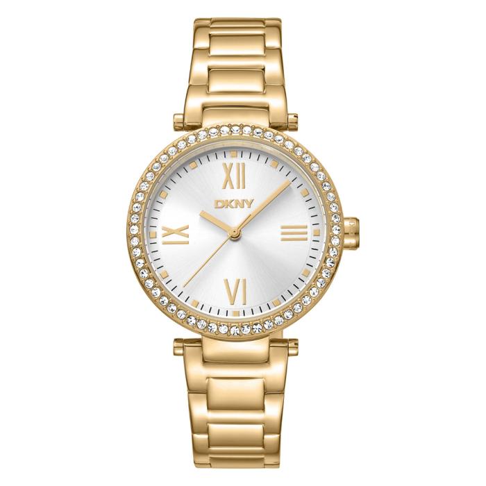 Γυναικείο Ρολόι DKNY Evening με Χρυσό Μπρασελέ SKU-83055
