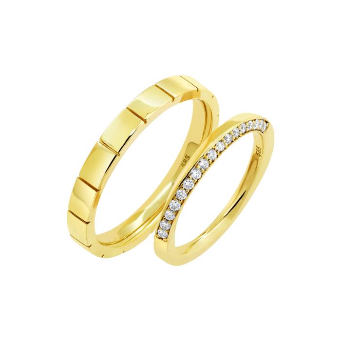 Βέρες Γάμου Jeweler Χρυσός Κ9-Κ14 με Ζιργκόν SKU-84376