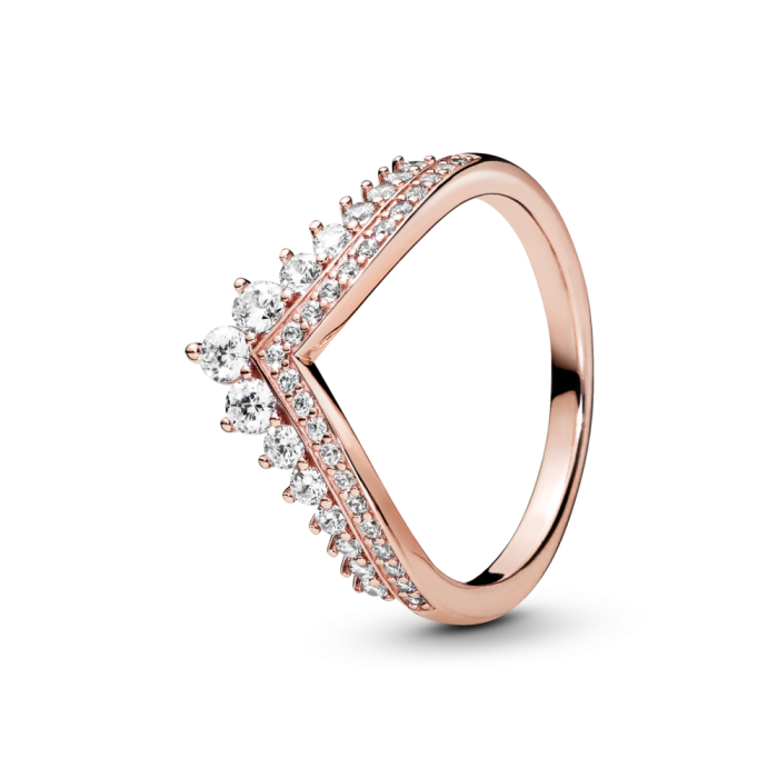 Πριγκιπικό δαχτυλίδι Pandora V Ροζ Επιχρύσωση 14Κ SKU-84899