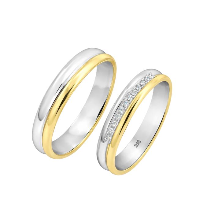 Βέρες Γάμου Jeweler Χρυσός Κ9-Κ14 με Ζιργκόν SKU-84375