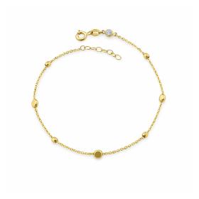 Βραχιόλι Χρυσός K9 με Λευκό Ζιργκόν SKU-84809