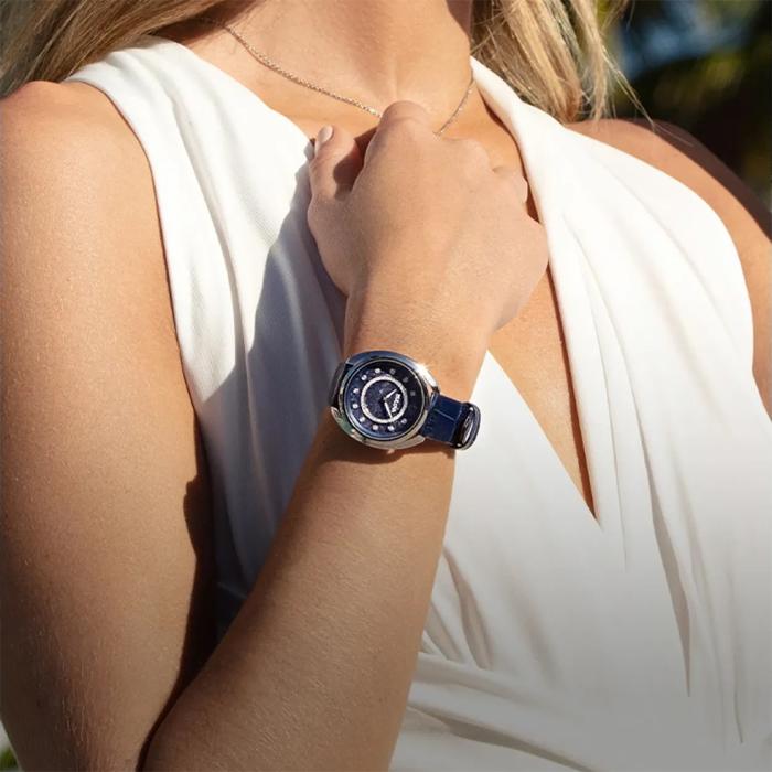 Γυναικείο Ρολόι BULOVA Duality Classic με Μπλέ Denshu Καντράν SKU-84238