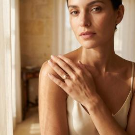 Δαχτυλίδι με Μαργαριτάρι & Λευκό Ζιργκόν Χρυσός K9 SKU-84594