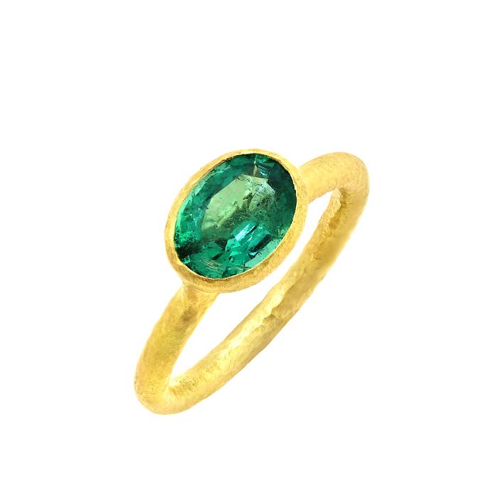 Δαχτυλίδι με Σμαράγδι Χρυσός K18 SKU-84329