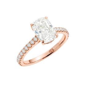 Δαχτυλίδι Μονόπετρο Ροζ Χρυσός K18 με Lab Grown Διαμάντια SKU-84294