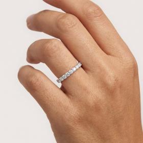 Δαχτυλίδι Σειρε Γυναικείο Χρυσός K9 με Λευκά Ζιργκόν SKU-84226