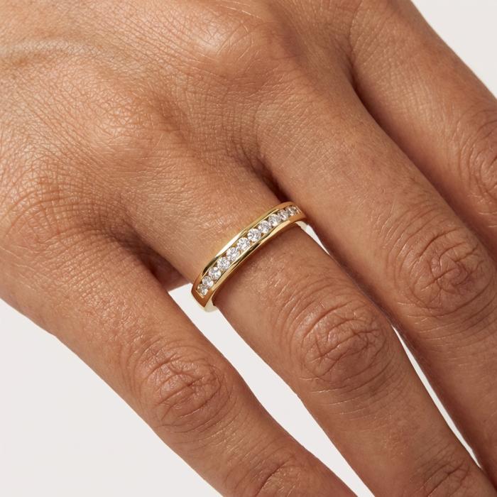 Δαχτυλίδι Σειρέ με Διαμάντια σε Κίτρινο Χρυσό K18 SKU-84437