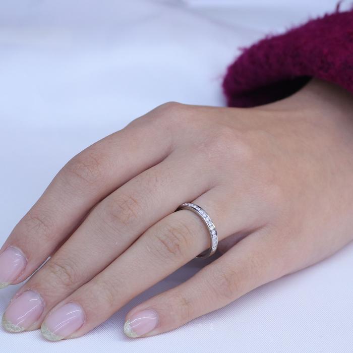 Δαχτυλίδι Σειρέ με Διαμάντια σε Λευκόχρυσο K14 SKU-84304