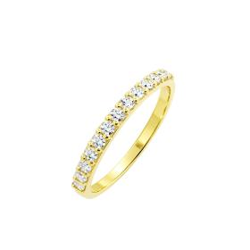 Δαχτυλίδι Σειρέ με Λευκά Ζιργκόν σε Κίτρινο Χρυσό K9 SKU-84227