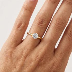 Μονόπετρο Δαχτυλίδι με Λευκό Ζιργκόν Χρυσός Κ9 SKU-84208