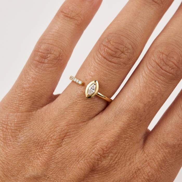 Δαχτυλίδι με Διαμάντια Χρυσός K14 SKU-84235