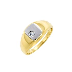 Ανδρικό Δαχτυλίδι Λευκόχρυσος & Κίτρινο Χρυσός Κ14 SKU-84255