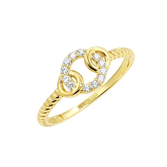 Δαχτυλίδι Χρυσός K9 με Ζιργκόν SKU-84846
