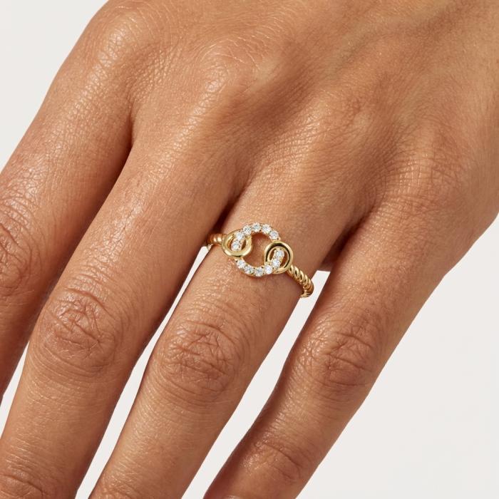 Δαχτυλίδι Χρυσός K9 με Ζιργκόν