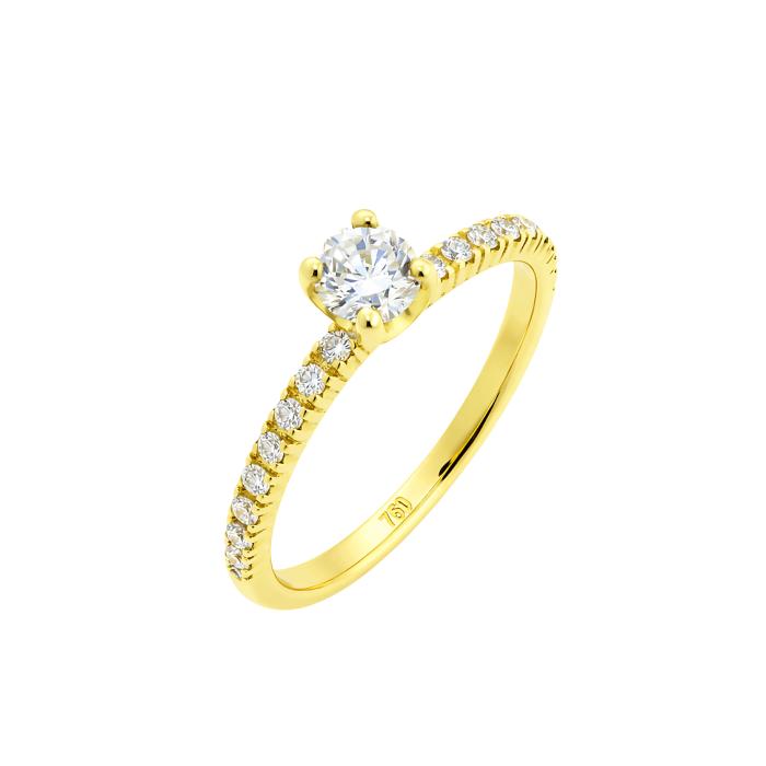 Μονόπετρο Δαχτυλίδι με Lab Grown Διαμάντια Χρυσός Κ18 SKU-84150