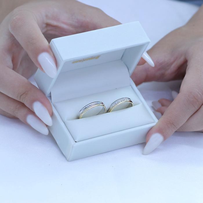 Βέρες Γάμου Jeweler Χρυσός Κ9-Κ14 με Ζιργκόν SKU-84375