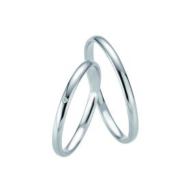 Βέρες Γάμου Jeweler Χρυσός K9-K14 με Ζιργκόν SKU-84379