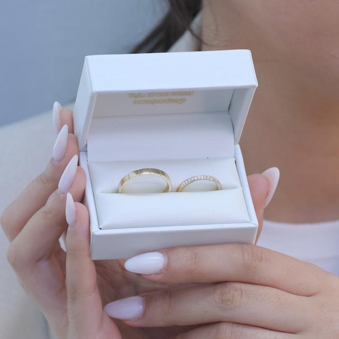 Βέρες Γάμου Jeweler Χρυσός Κ9-Κ14 με Ζιργκόν SKU-84376