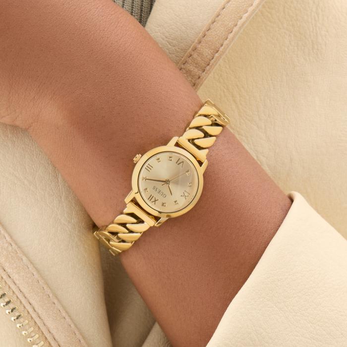 Γυναικείο Ρολόι GUESS Chime με Χρυσό Καντράν SKU-84333