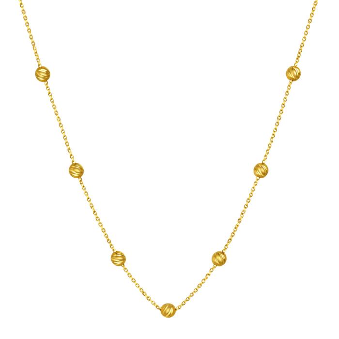 Κολιέ Γυναικείο με Μπίλιες Χρυσός K9 SKU-84825