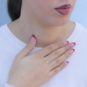 Κολιέ Μονόπετρο με Διαμάντι Χρυσός K18 SKU-84371