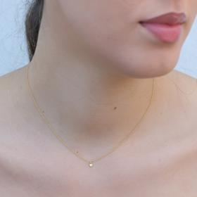 Κολιέ Μονόπετρο με Διαμάντι Χρυσός Κ18 SKU-84300