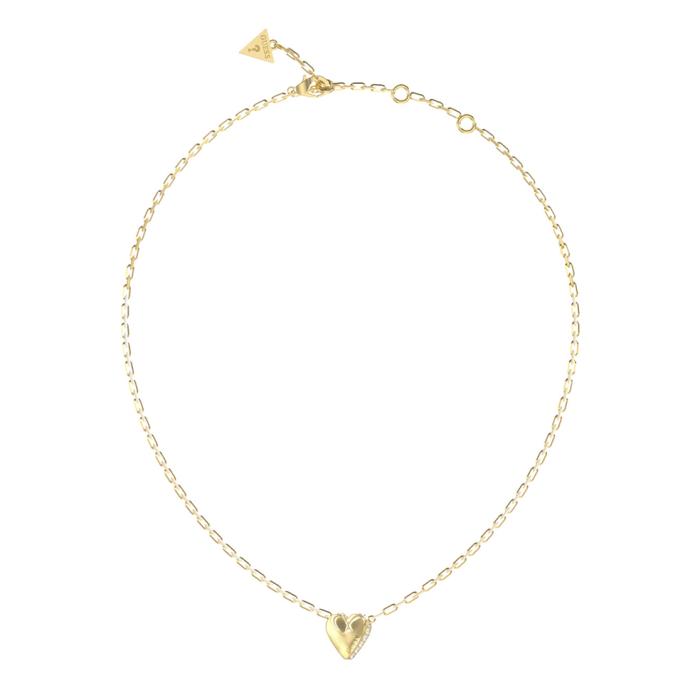 Γυναικείο Κολιέ Guess By Your Side Καρδιά με Λευκά Ζιργκόν SKU-84344
