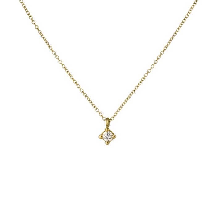 Κολιέ Μονόπετρο με Διαμάντι Χρυσός K18 SKU-84371