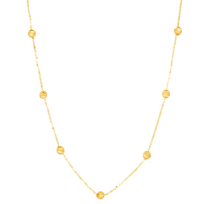 Κολιέ Γυναικείο με Μπίλιες Χρυσός K9 SKU-84825