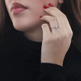 Μονόπετρο Δαχτυλίδι Λευκόχρυσος K18 με Lab Grown Diamond SKU-84159