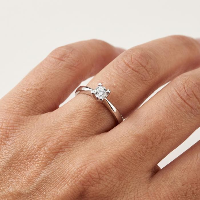 Μονόπετρο με Lab Grown Διαμάντι σε Λευκόχρυσο K18 SKU-84156