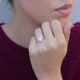 Δαχτυλίδι Μονόπετρο Ροζ Χρυσός K18 με Lab Grown Διαμάντια SKU-84294