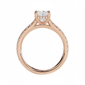 Δαχτυλίδι Μονόπετρο Ροζ Χρυσός K18 με Lab Grown Διαμάντια SKU-84294
